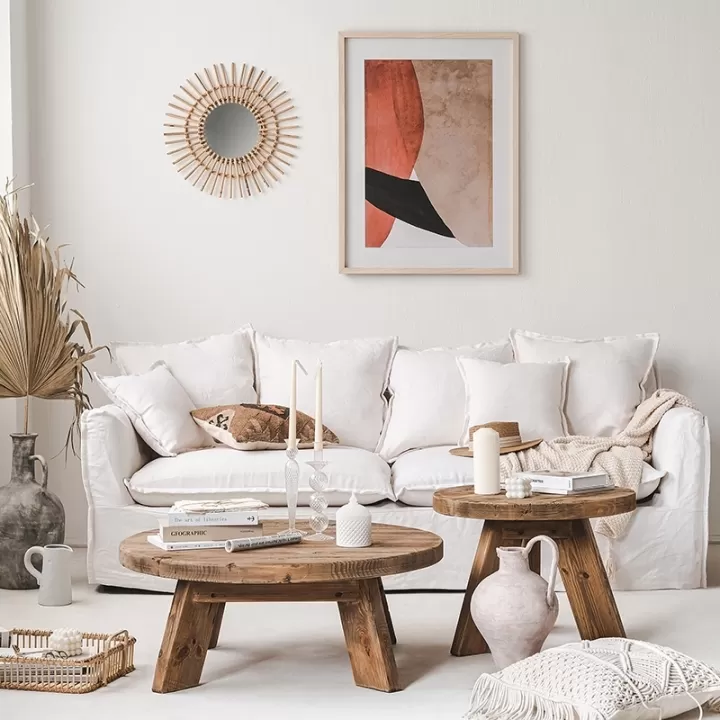 طاولة دائرية متعددة الاستخدامات من خشب الصنوبر - مقاسات متنوعة