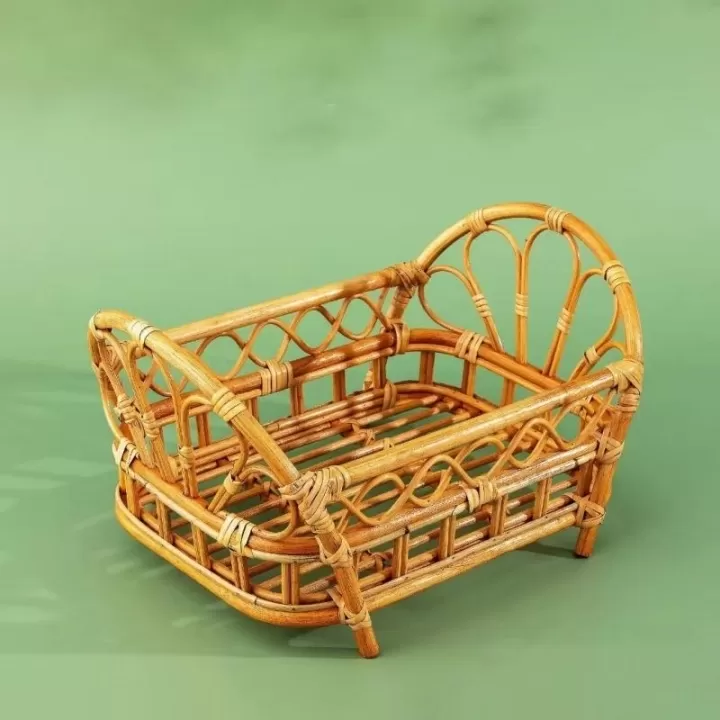 سرير من الخيزران لتصوير المواليد