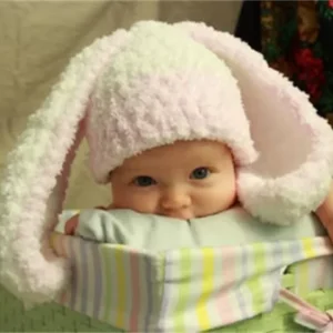 قبعة من الصوف ثيم ارنب لتصوير المواليد