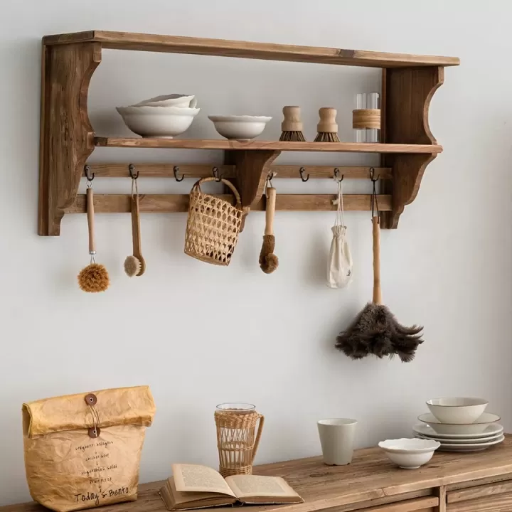 رف خشبي لركن القهوة , المطبخ ، صالة الطعام 2