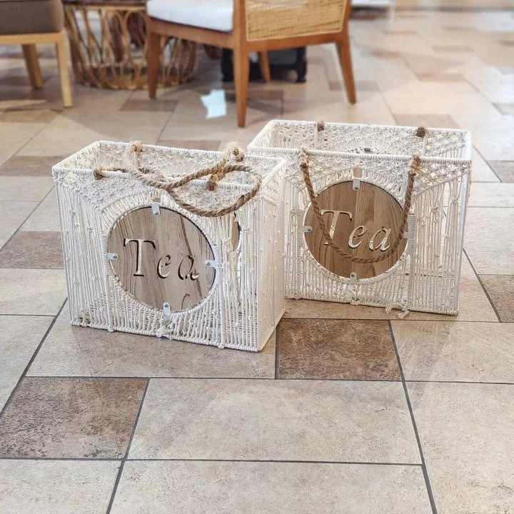 طقم سلال لحفظ دلال القهوة و الشاي