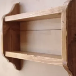 رف دورين خشب طبيعي - 2