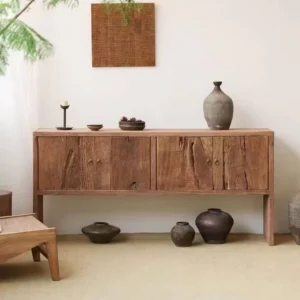 دولاب مدخل ريفي من الخشب الطبيعي