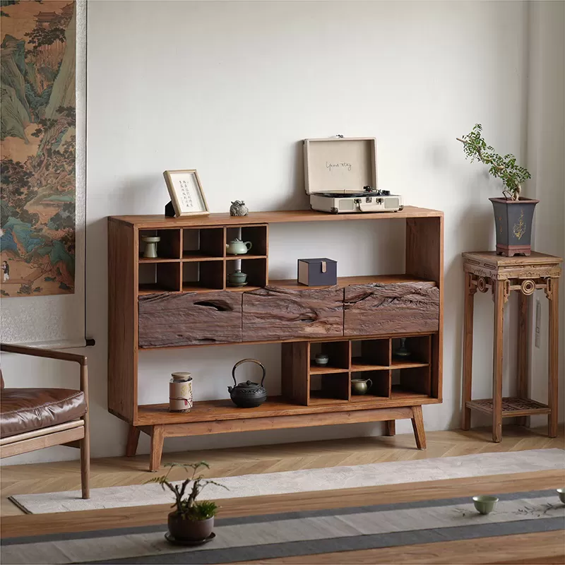 دولاب مدخل ريفي مرن من الخشب الطبيعي