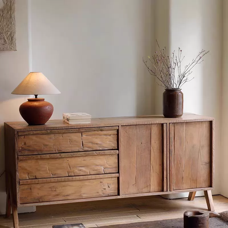 دولاب مدخل ريفي من الخشب الطبيعي