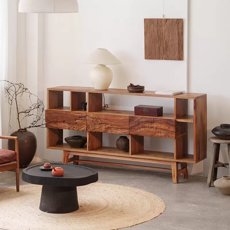 دولاب مدخل ريفي من الخشب الطبيعي