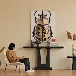 طاولة كونسول من خشب الصنوبر الطبيعي