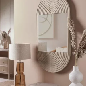 مرايا جدارية من الخشب الطبيعي