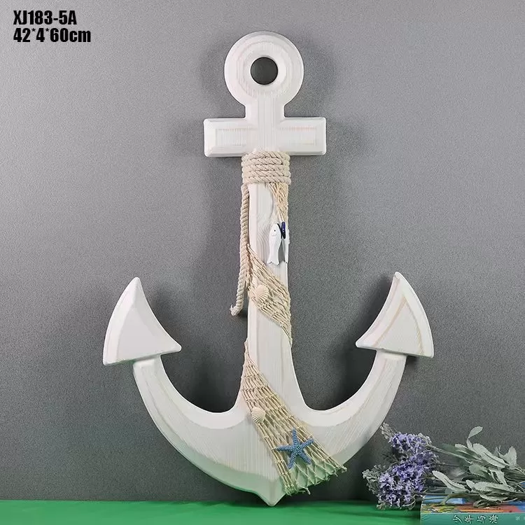 مرساة خشبية ديكور بحري