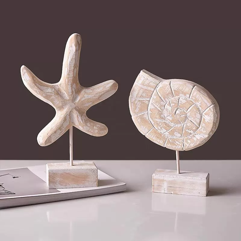 ستاند خشبي على شكل حلزون البحر