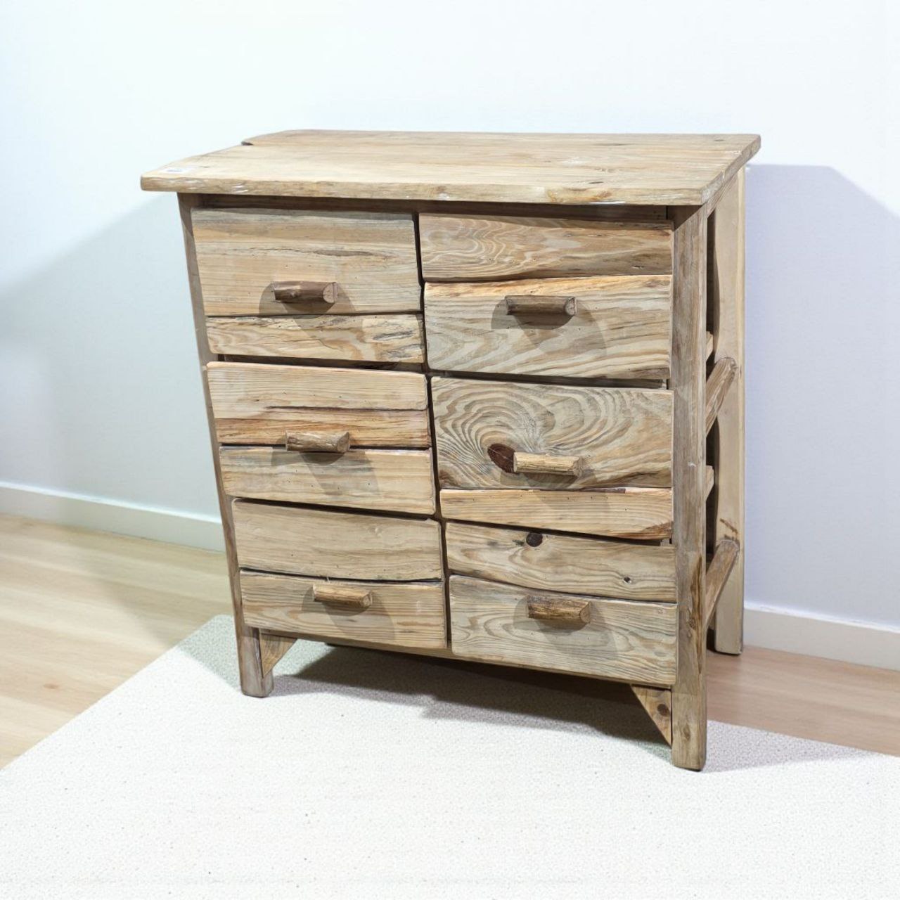 دولاب بستة أدراج تخزين من الخشب الطبيعي – تصميم أنيق وعصري للمنازل