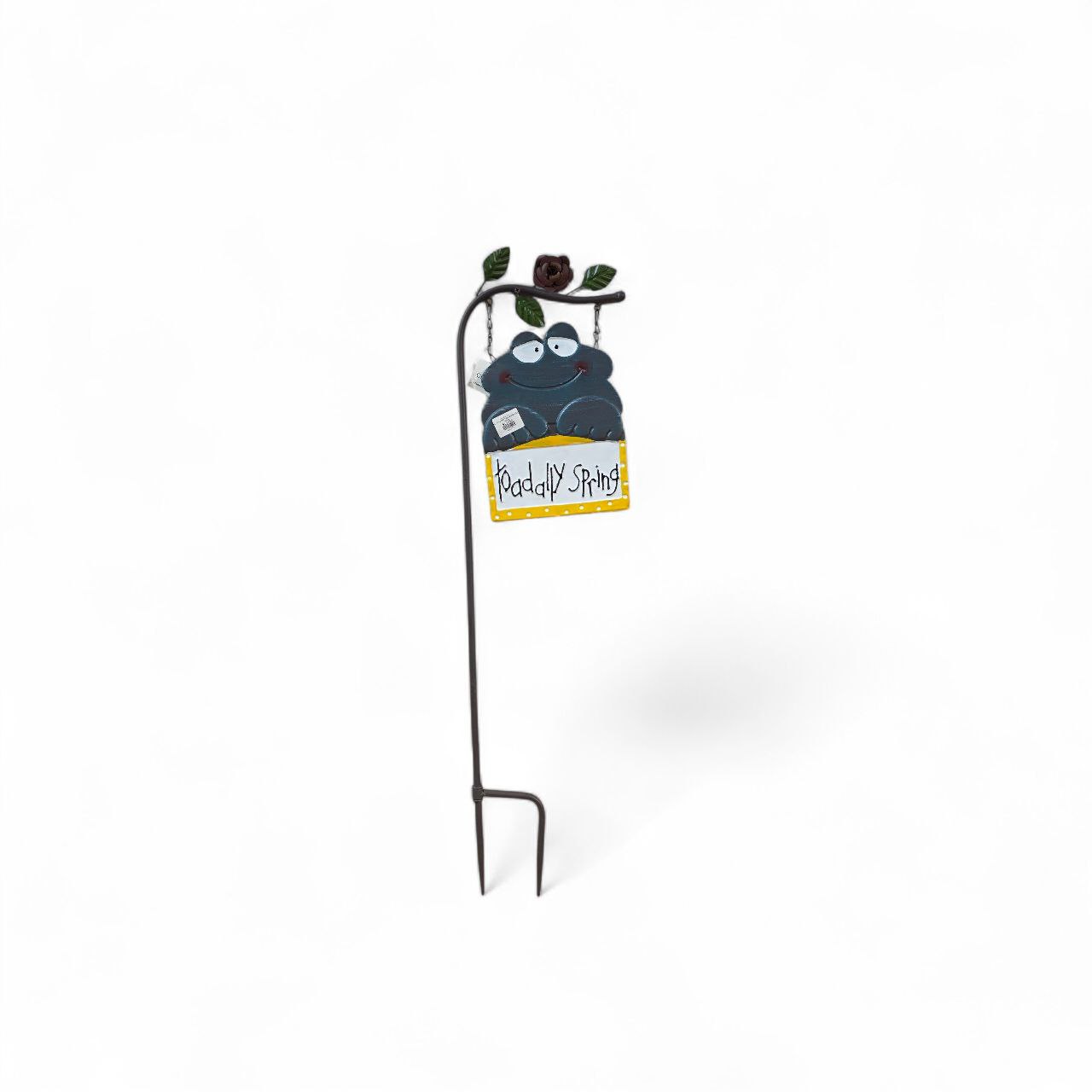 لوحة ترحيبية معلقة بعمود من الحديد المشغول لتزيين وتنسيق الحدائق